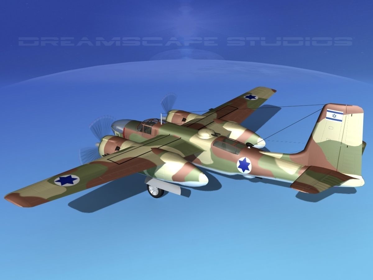 Douglas B-26C Invader IADF 3D model_8