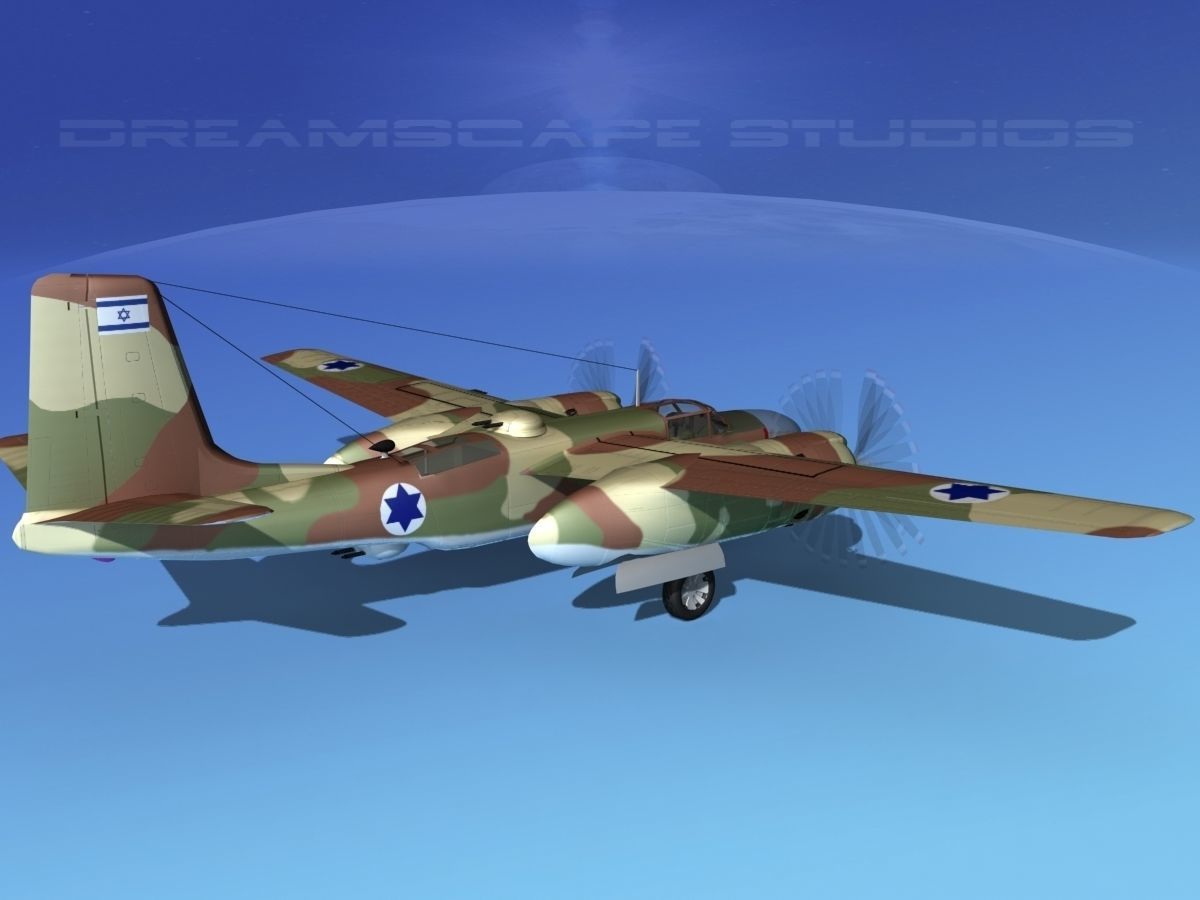 Douglas B-26C Invader IADF 3D model_5