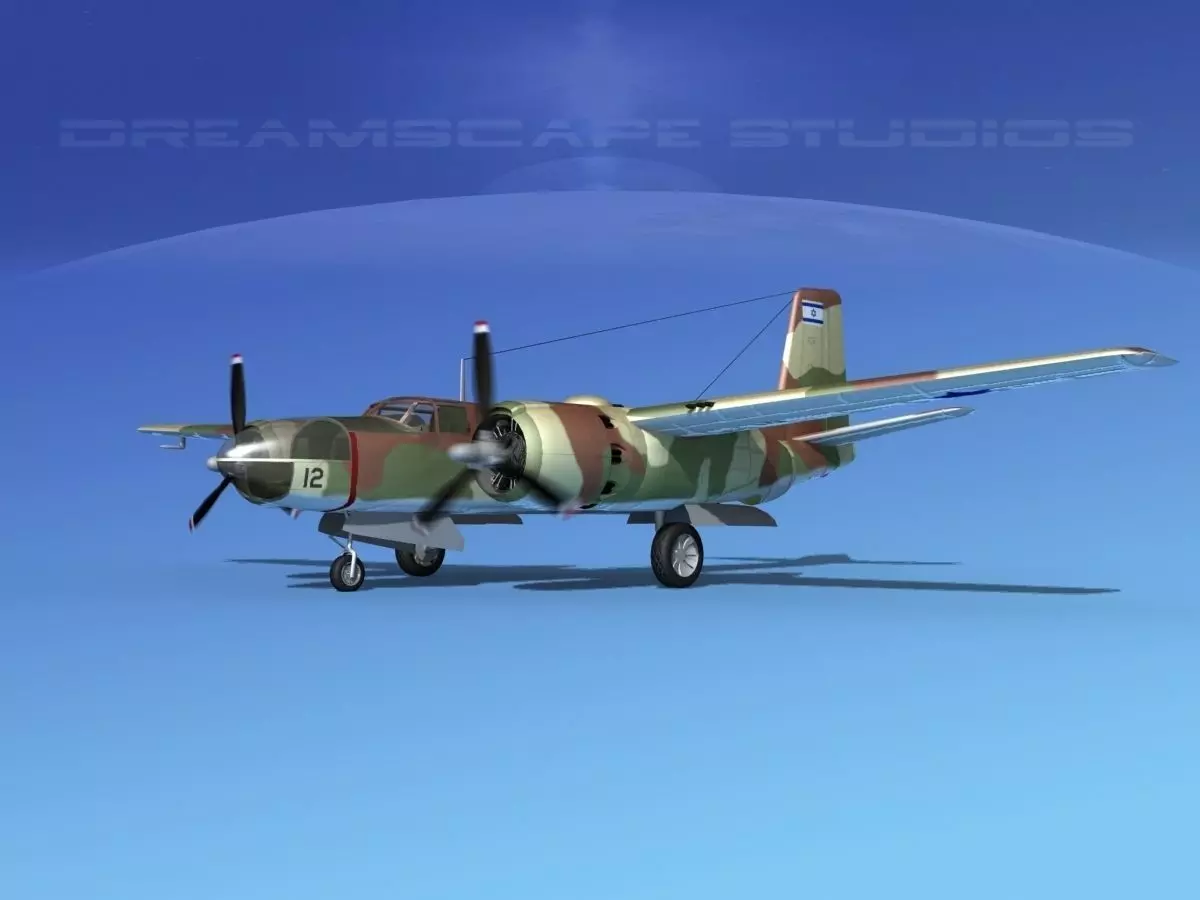 Douglas B-26C Invader IADF 3D model_0