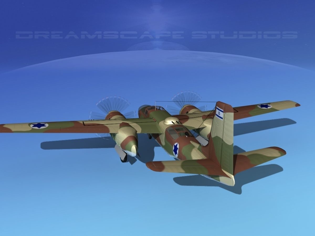 Douglas B-26C Invader IADF 3D model_7