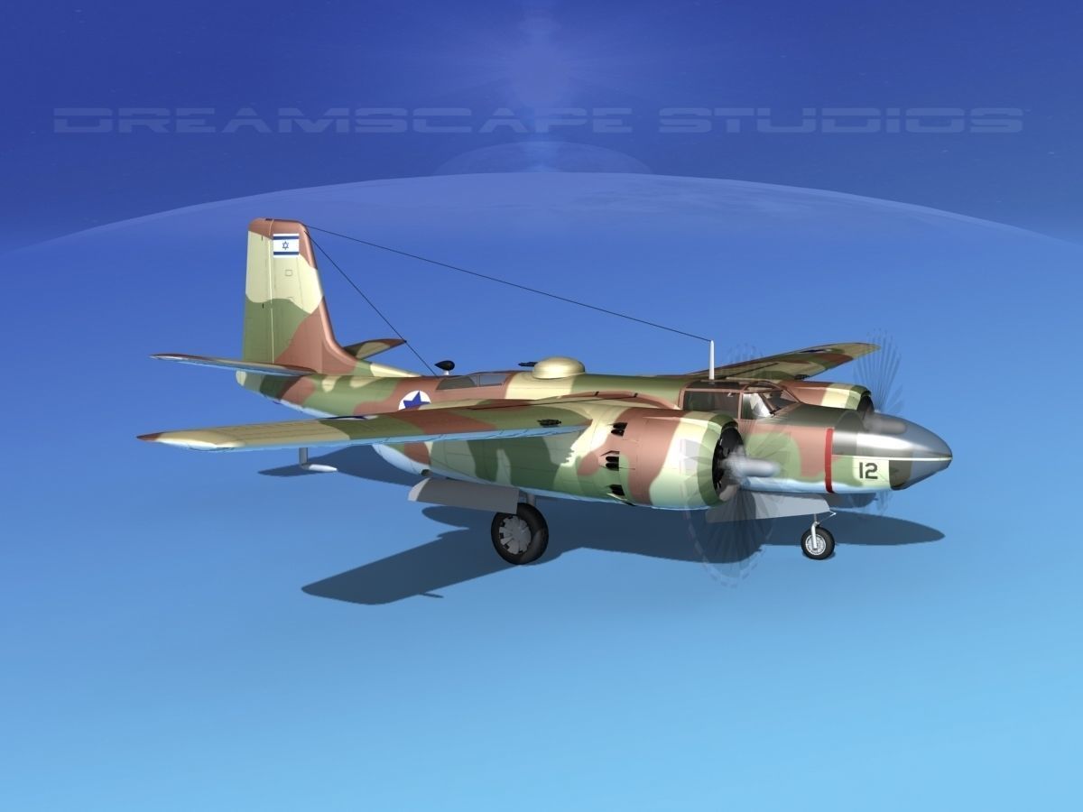 Douglas B-26C Invader IADF 3D model_3