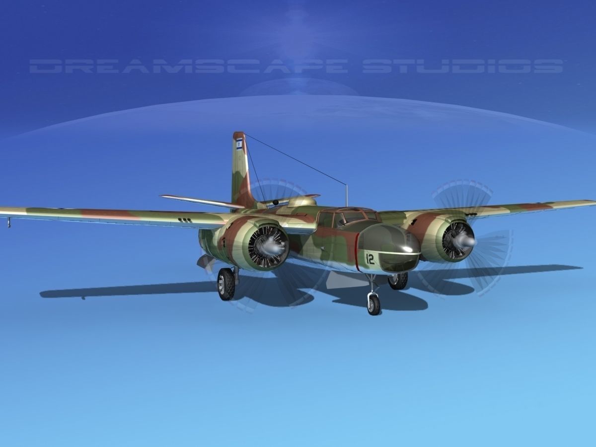 Douglas B-26C Invader IADF 3D model_2