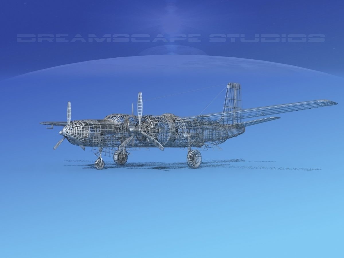 Douglas B-26C Invader IADF 3D model_12