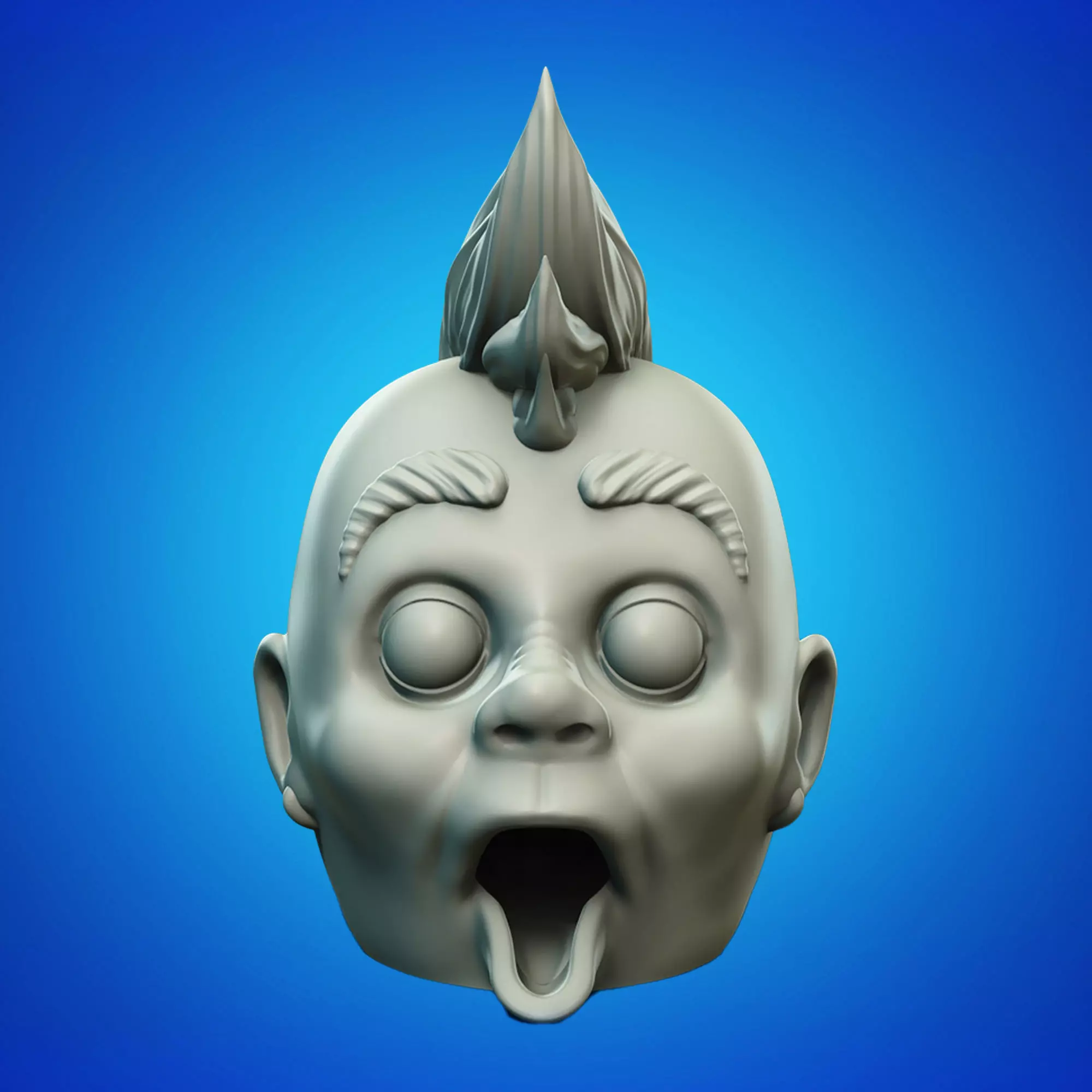 Amazed Punk Paper Roll Holder 3D Printable STL File 3D print model