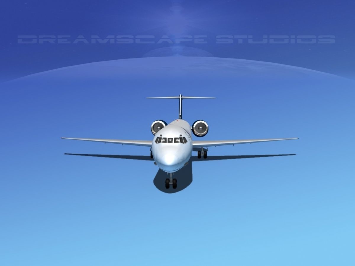 Douglas MD-80 Blue Line 3D model_1