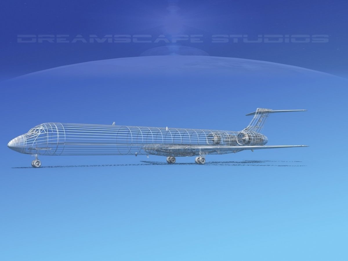 Douglas MD-80 Blue Line 3D model_11