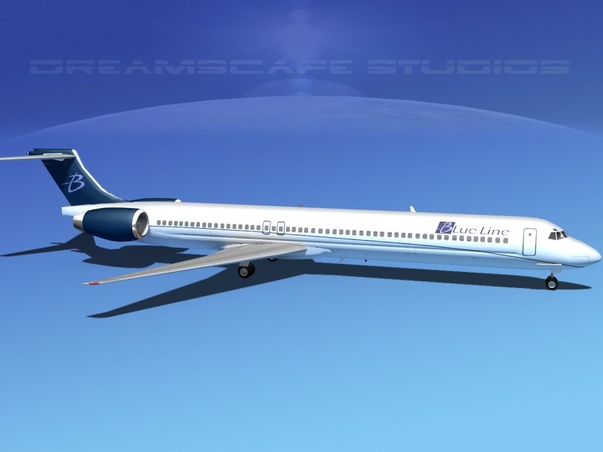 Douglas MD-80 Blue Line 3D model_3