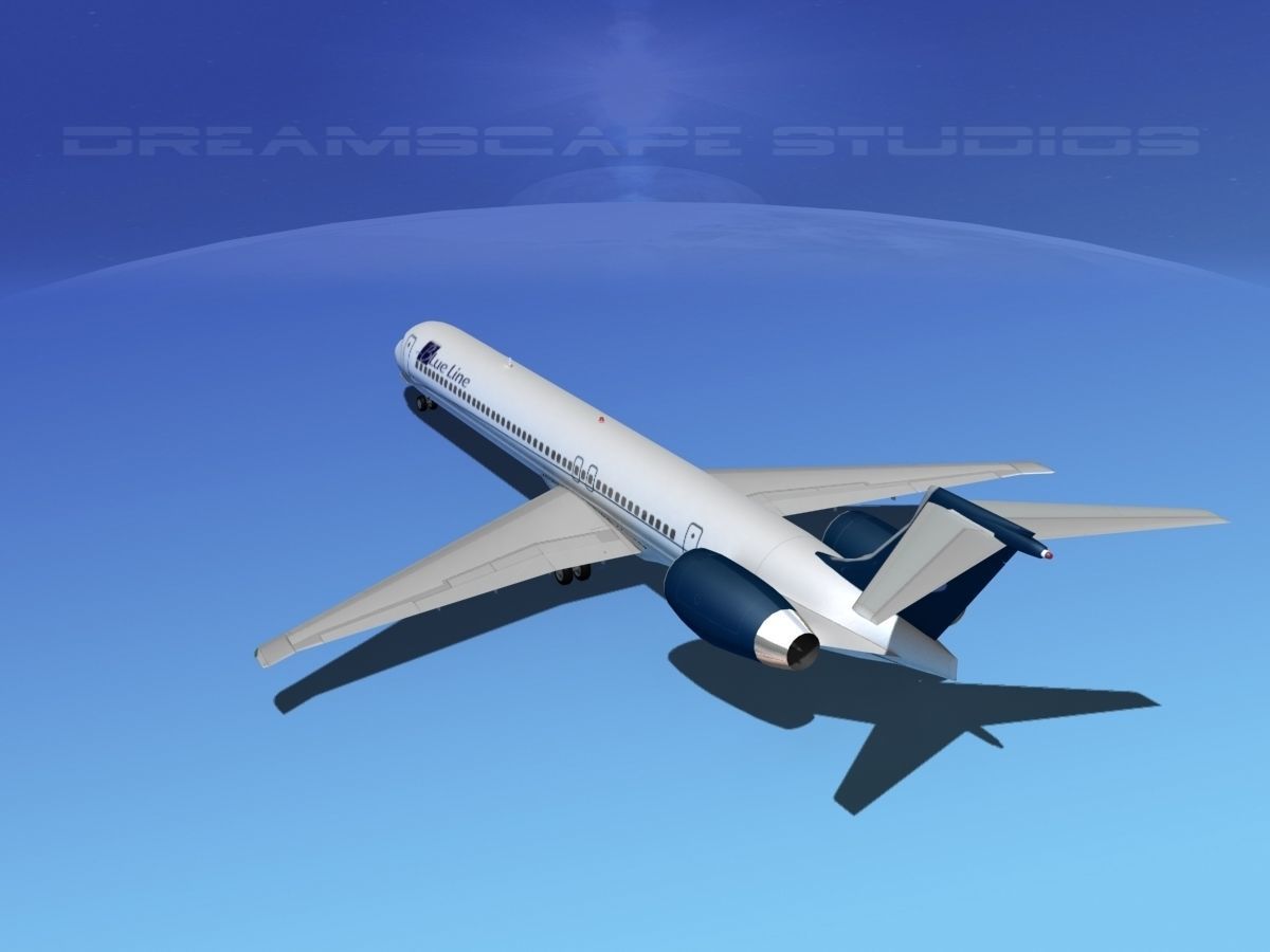 Douglas MD-80 Blue Line 3D model_7