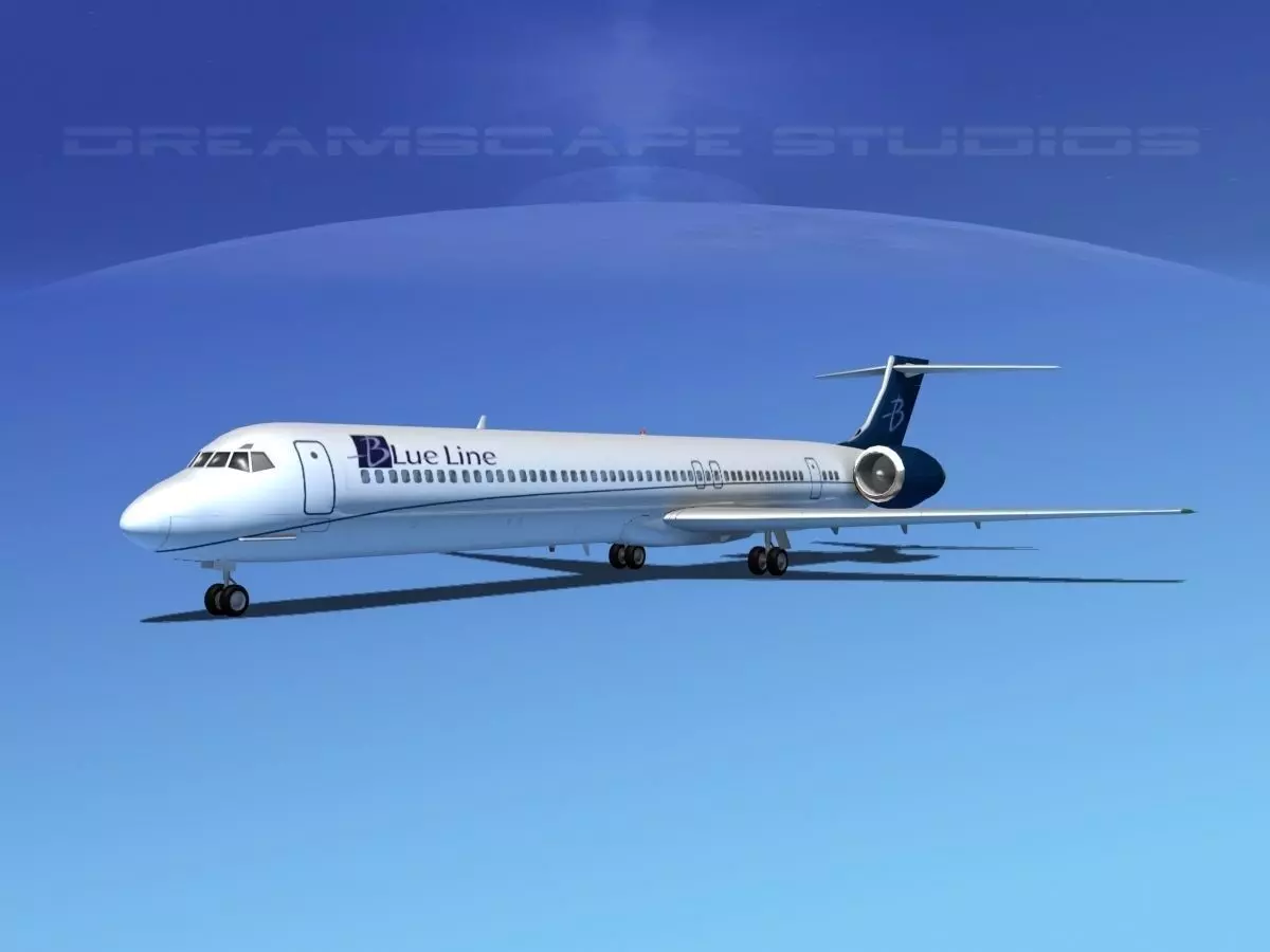 Douglas MD-80 Blue Line 3D model_0