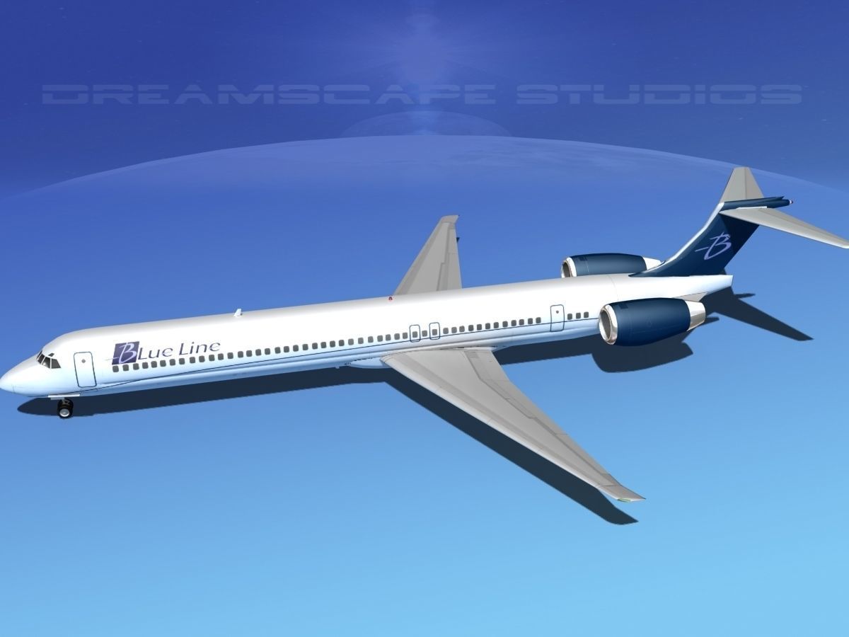 Douglas MD-80 Blue Line 3D model_9