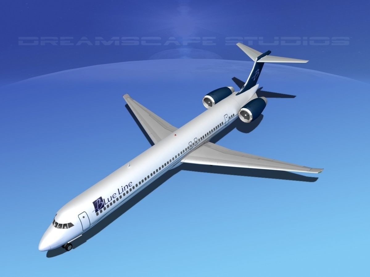 Douglas MD-80 Blue Line 3D model_10