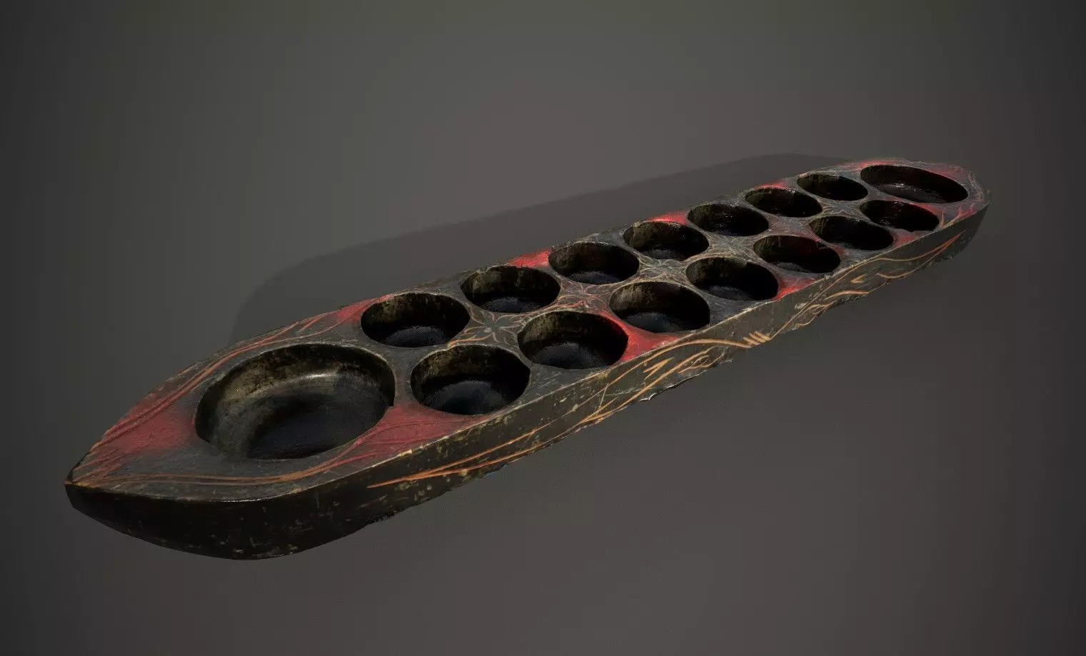 Malaysian Congkak from johor bahru Low-poly 3D model