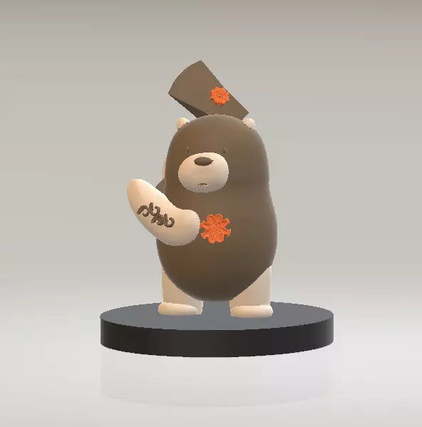 Bear Character Set 3 Pose 3D Printable Models 3D print model