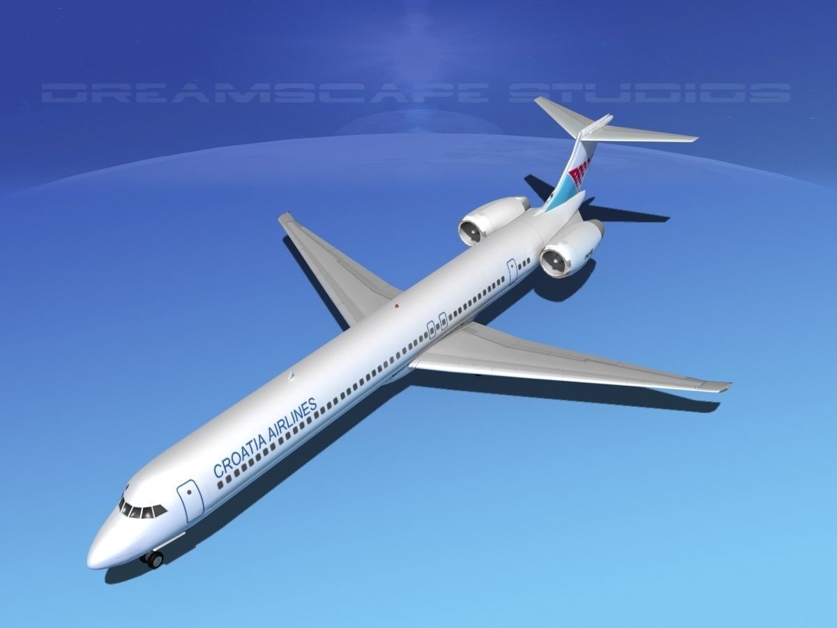 Douglas MD-80 Croatia Airlines 3D model_10