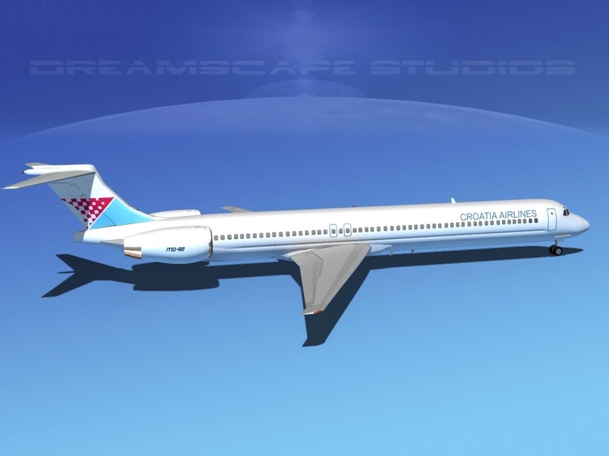 Douglas MD-80 Croatia Airlines 3D model_4