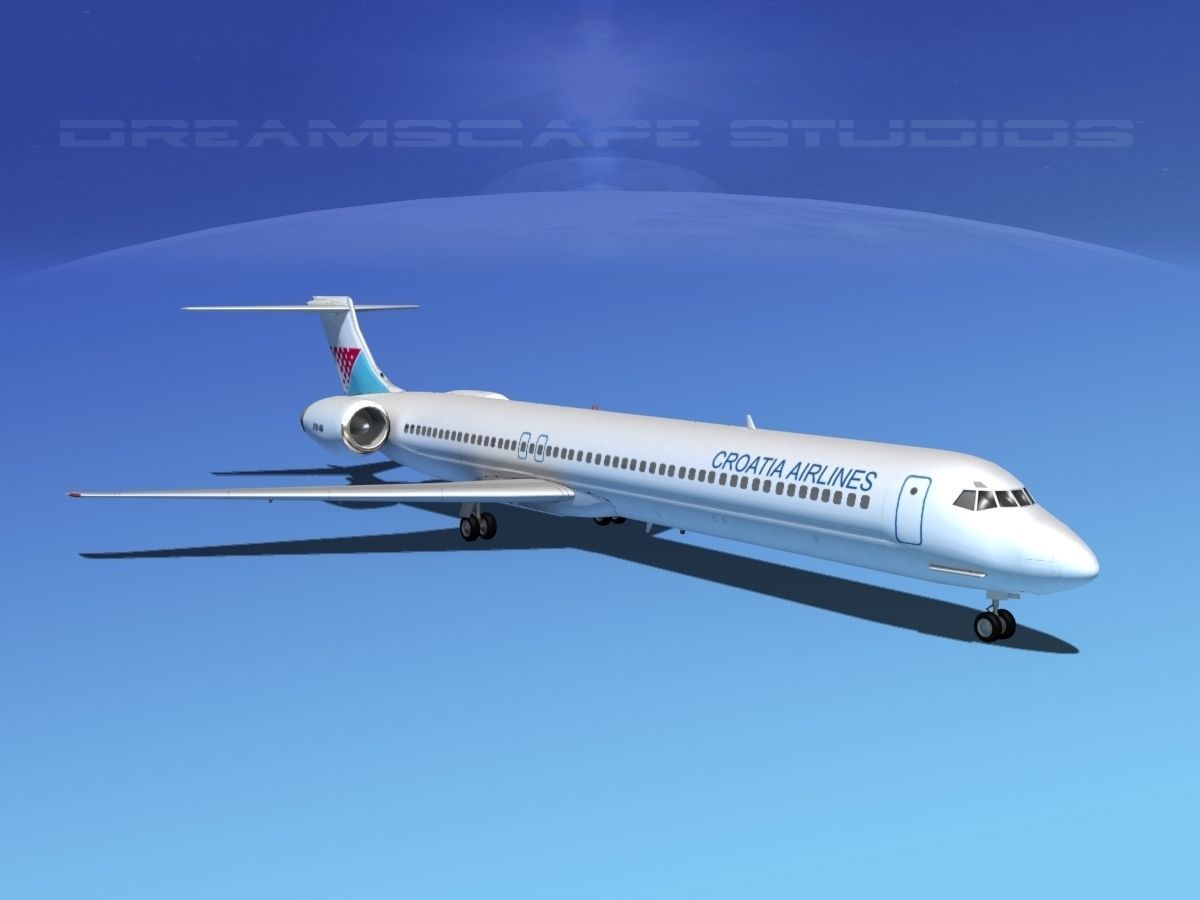 Douglas MD-80 Croatia Airlines 3D model_2
