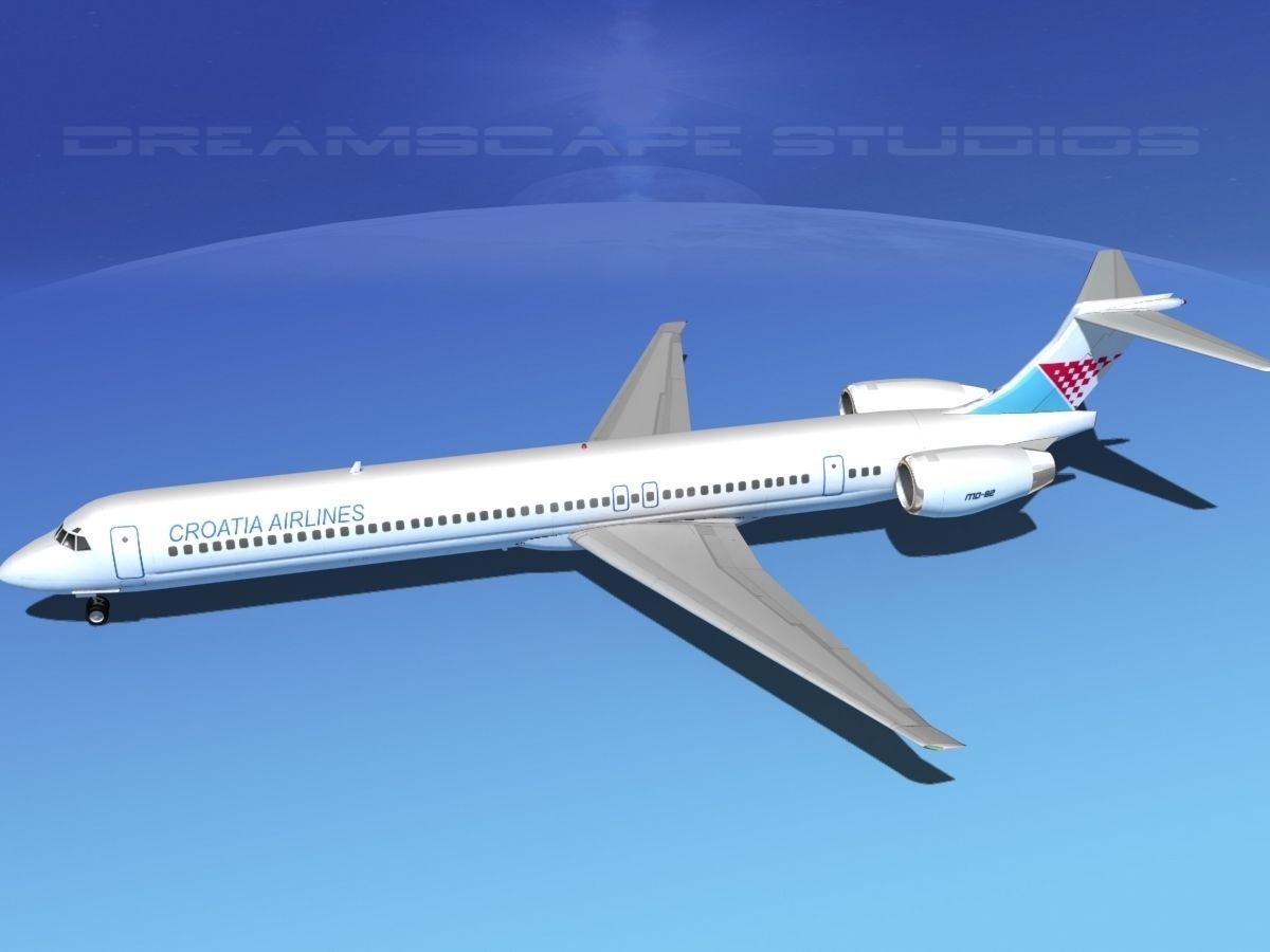 Douglas MD-80 Croatia Airlines 3D model_9