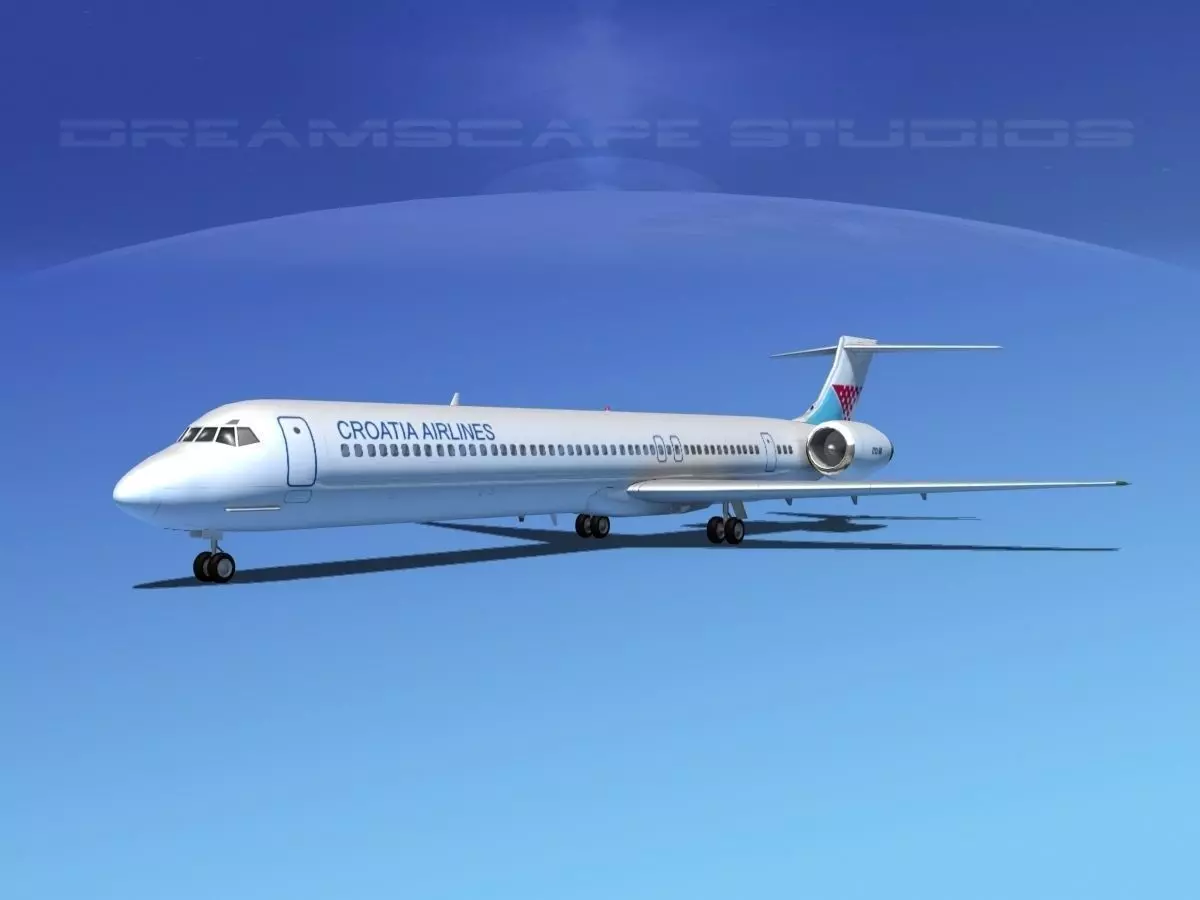 Douglas MD-80 Croatia Airlines 3D model_0