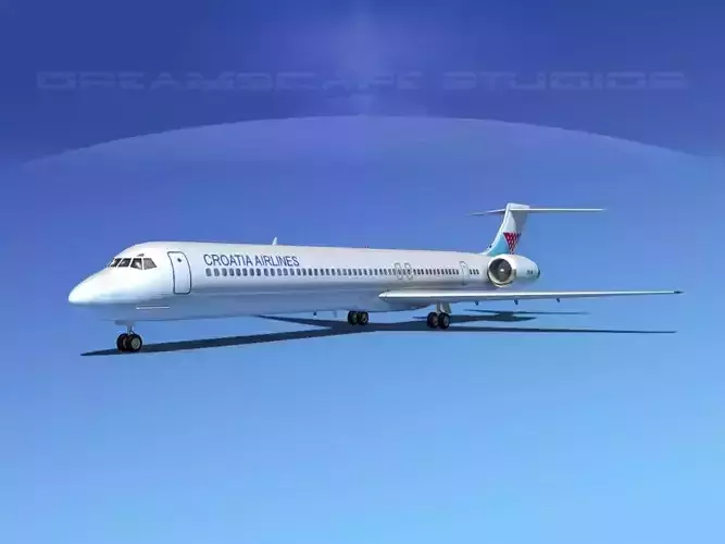 Douglas MD-80 Croatia Airlines 3D model