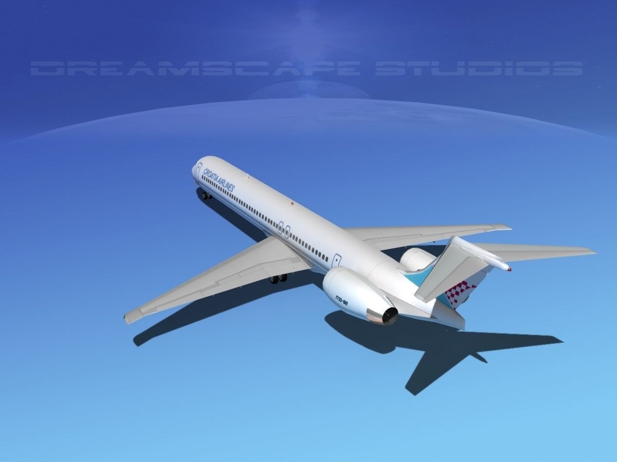 Douglas MD-80 Croatia Airlines 3D model_7
