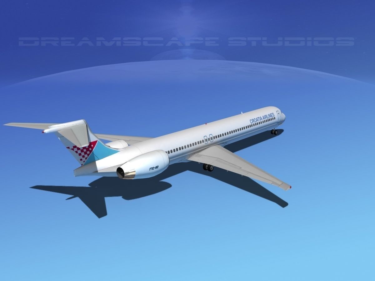 Douglas MD-80 Croatia Airlines 3D model_5