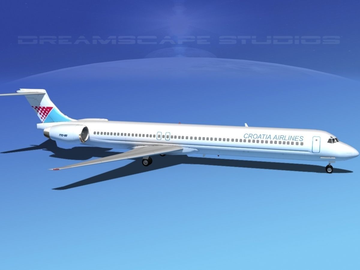 Douglas MD-80 Croatia Airlines 3D model_3