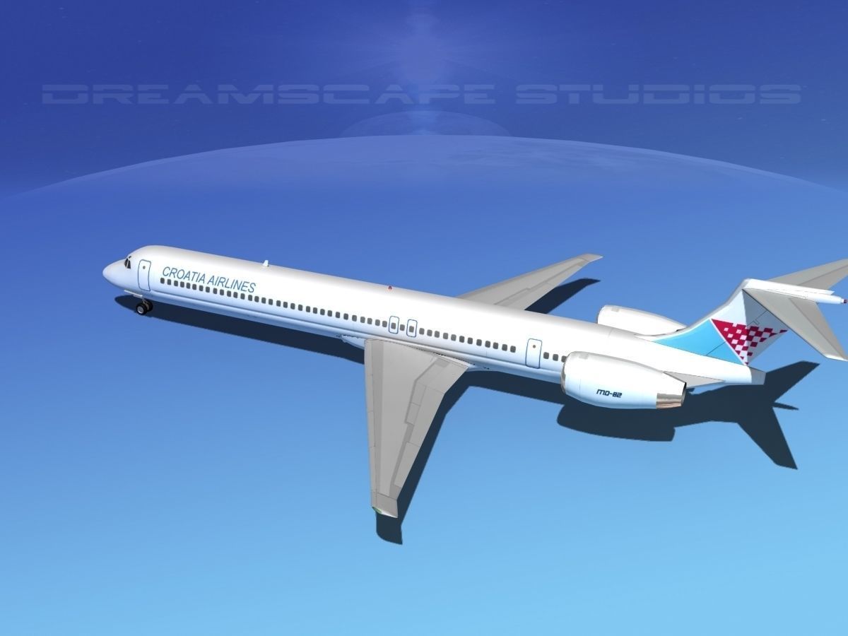 Douglas MD-80 Croatia Airlines 3D model_8