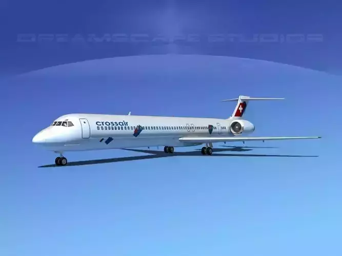 McDonnell Douglas MD-80 Crossair 3D model