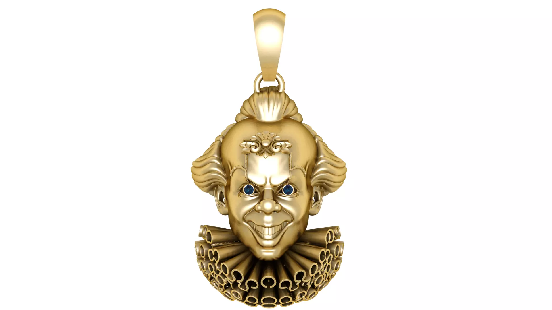 Vintage Jester Face Pendant 3D Printable Model 3D print model