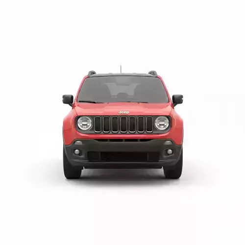 Jeep Renegade 2015 Compact Urban Off Road SUV Low-poly 3D model 7