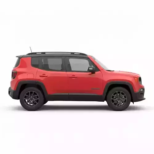 Jeep Renegade 2015 Compact Urban Off Road SUV Low-poly 3D model 6