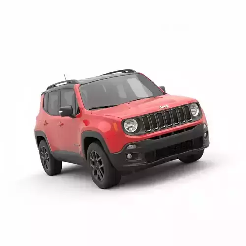 Jeep Renegade 2015 Compact Urban Off Road SUV Low-poly 3D model 5