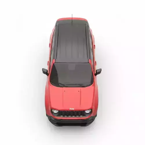 Jeep Renegade 2015 Compact Urban Off Road SUV Low-poly 3D model 4