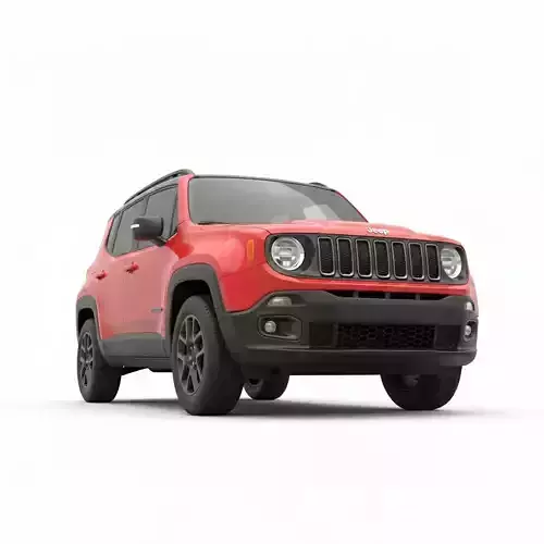 Jeep Renegade 2015 Compact Urban Off Road SUV Low-poly 3D model 3