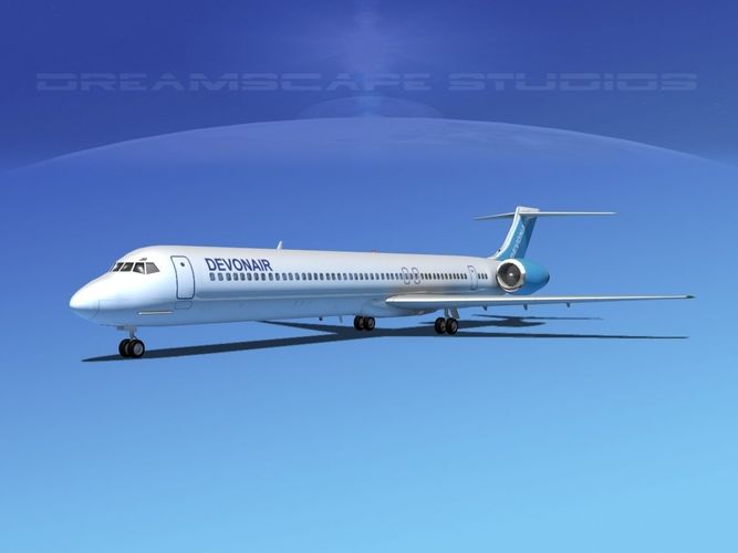 McDonnell Douglas MD80 Devonair 3D model