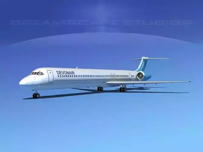 McDonnell Douglas MD80 Devonair 3D model