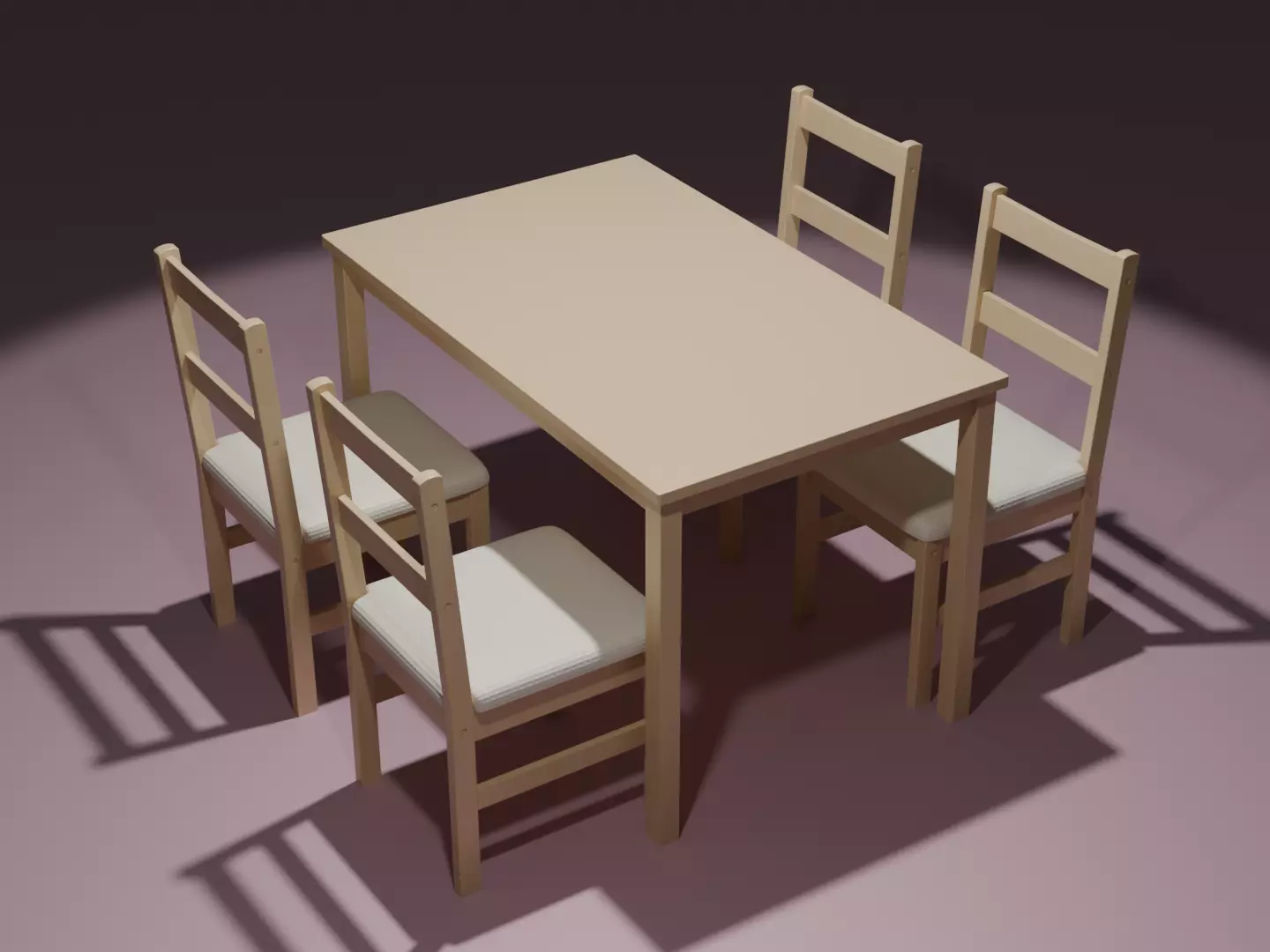 Dining Table and Chair Free 3D print model