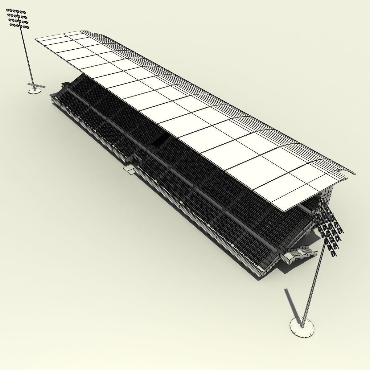 Stadium with seats 3D model_13