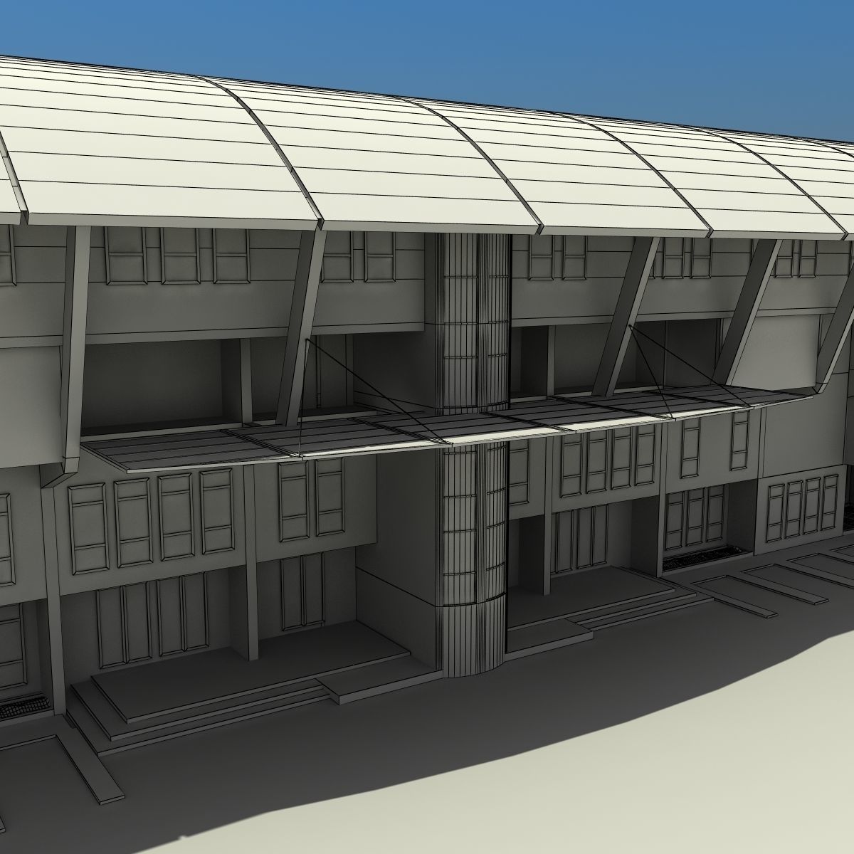 Stadium with seats 3D model_11