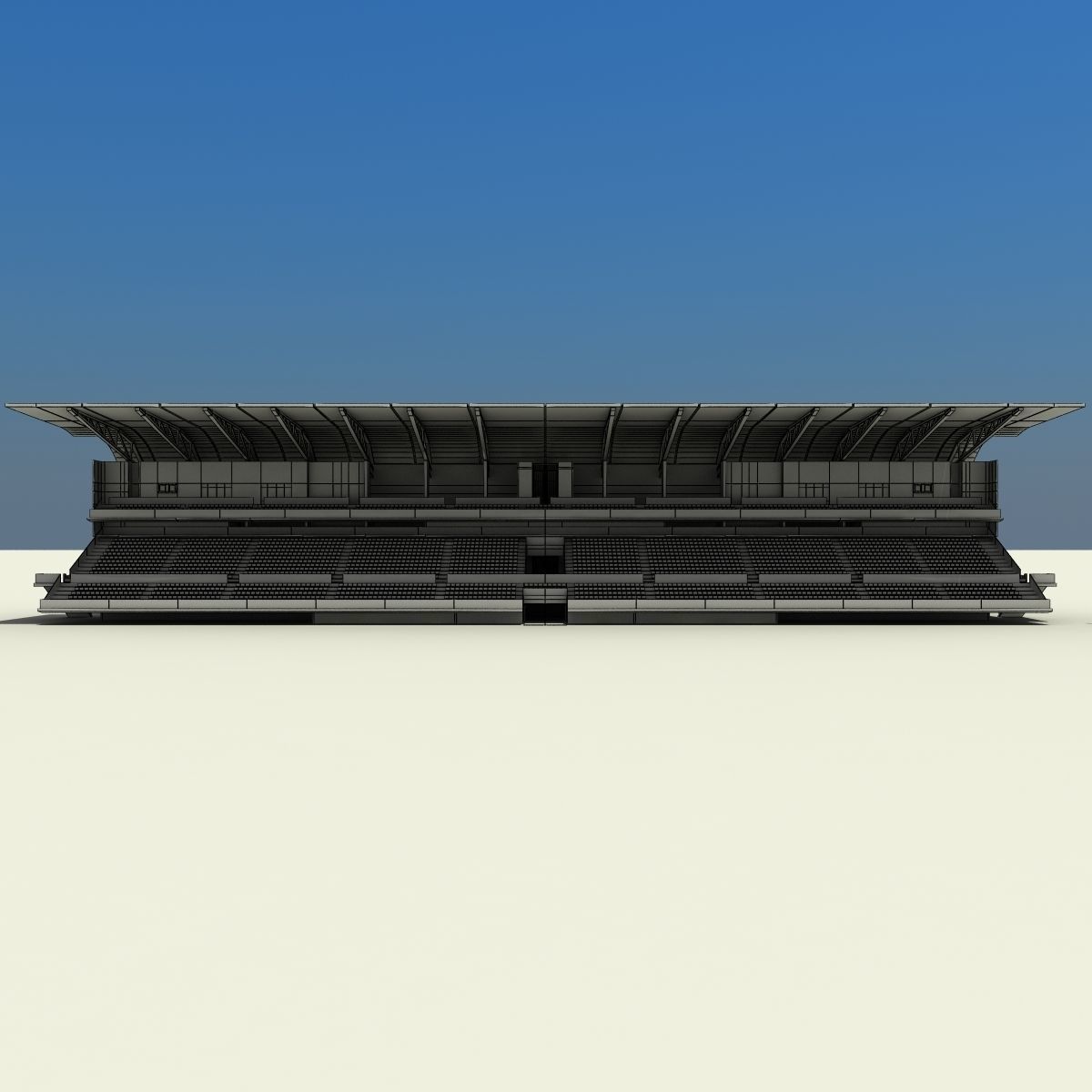 Stadium with seats 3D model_9