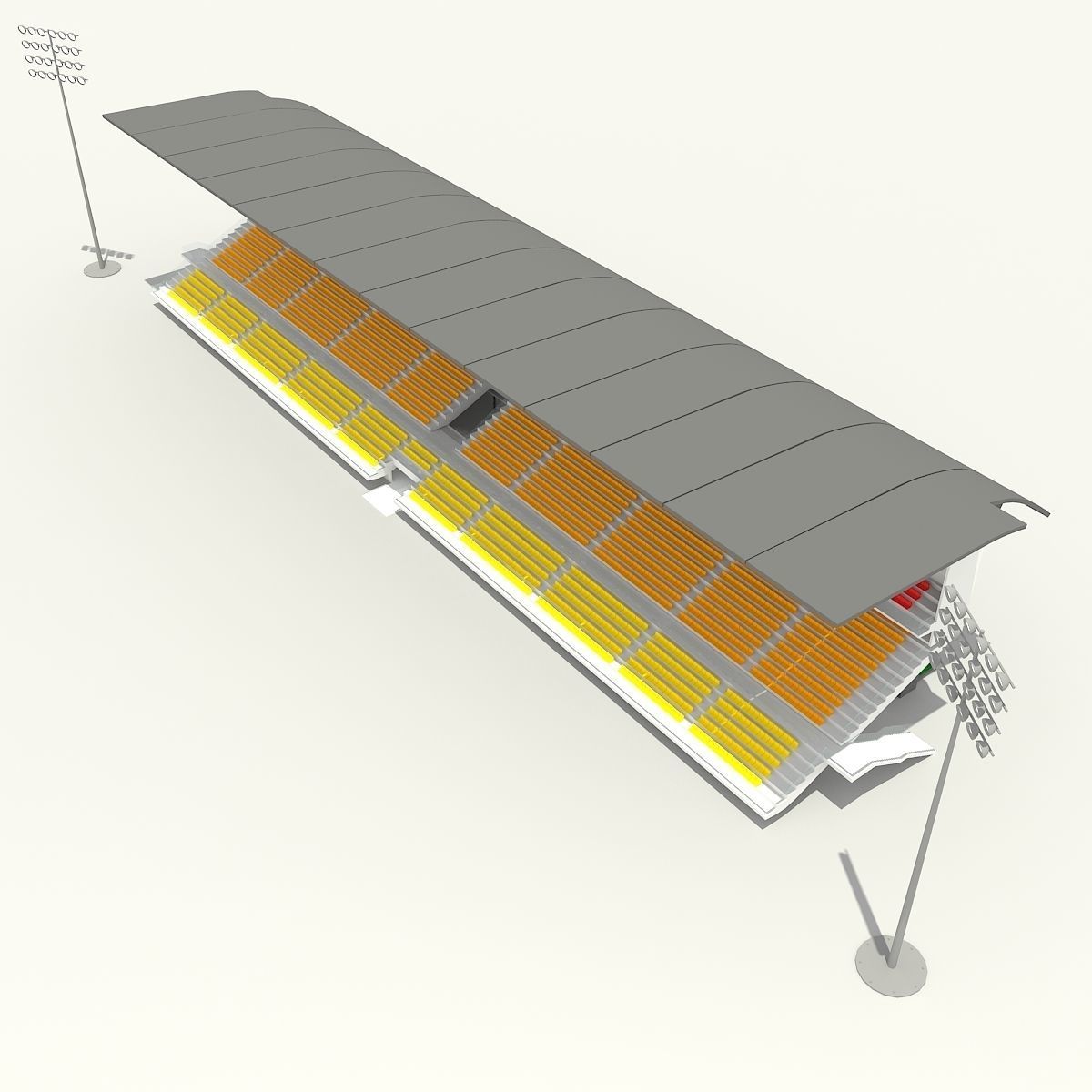 Stadium with seats 3D model_6