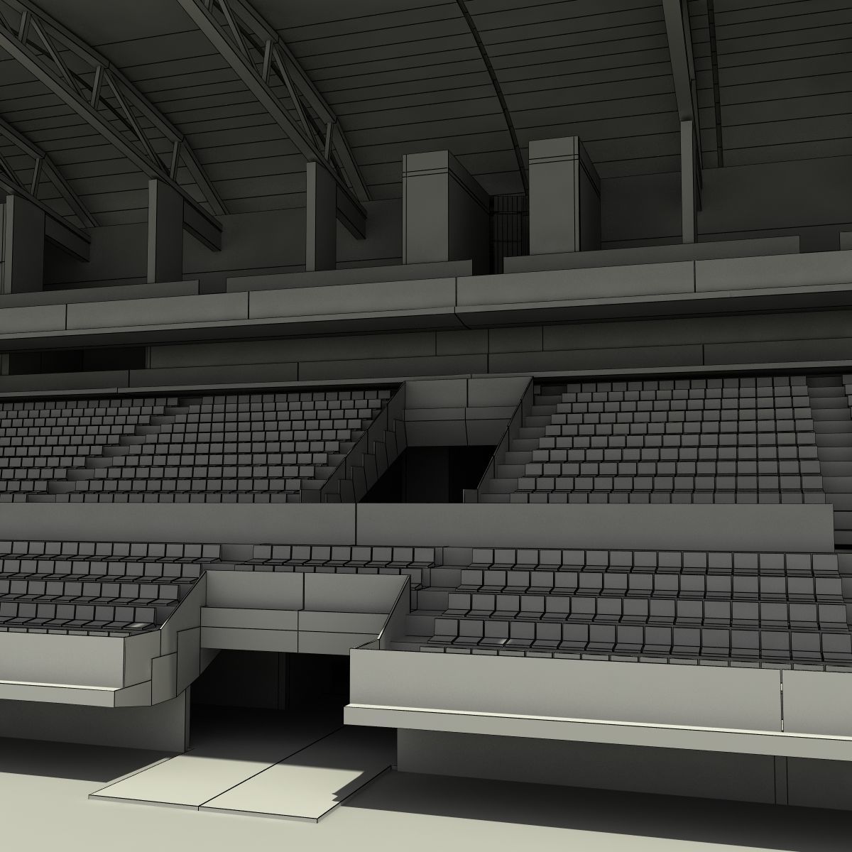 Stadium with seats 3D model_12