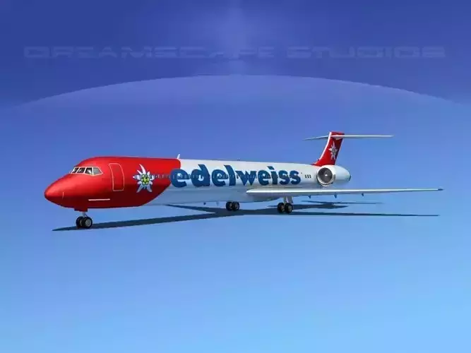 McDonnell Douglas MD80 Edelweiss 3D model