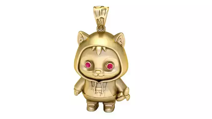  CAT PENDANT 3D PRIBNTABLE MODEL 