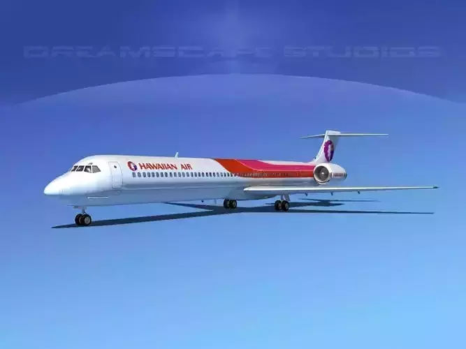 McDonnell Douglas MD80 Hawaiian 3D model