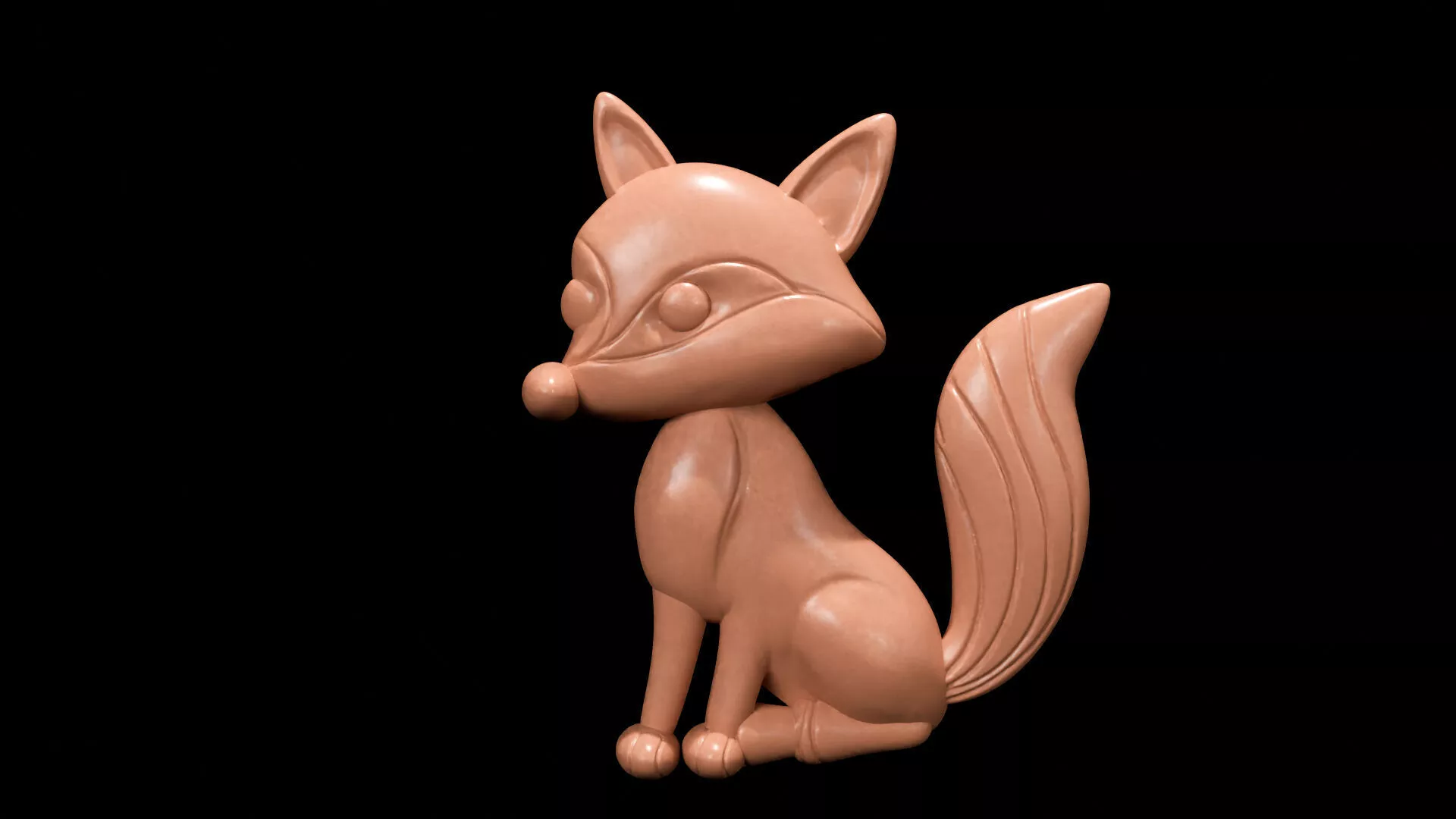 Mini Fox Pedant 3d model 3D print model