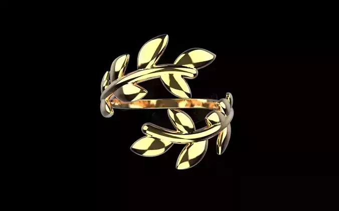 Flower leaf ring model 1457