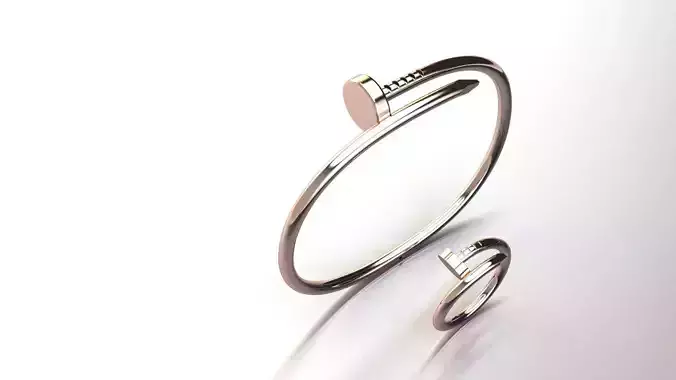 BAIL BRACELET AND NAIL RING 3D PRINT MODEL