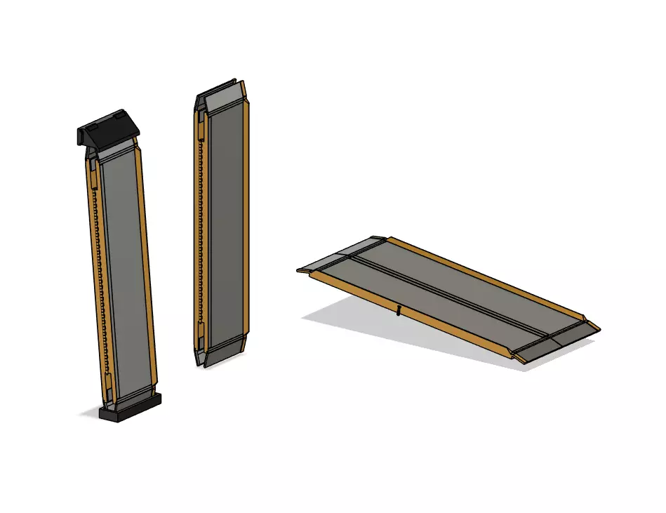 Model Railway Portable Wheelchair Ramps 3D print model