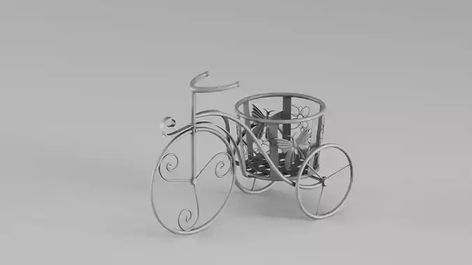 S00083 Jardin Metal Bicycle Flower Stand 3dp